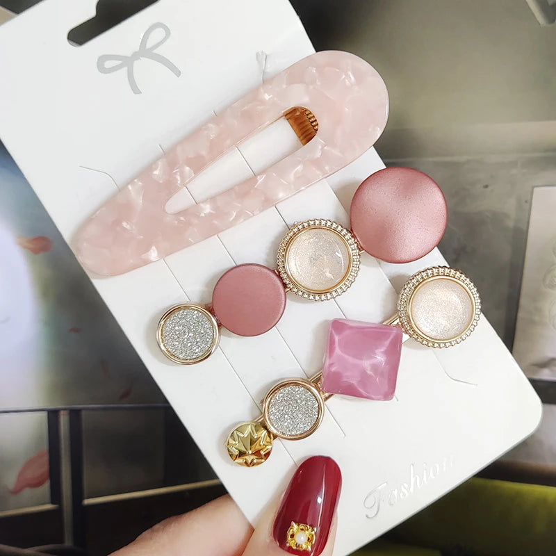 3/4pcs Set Pearl Hair Clip For Women