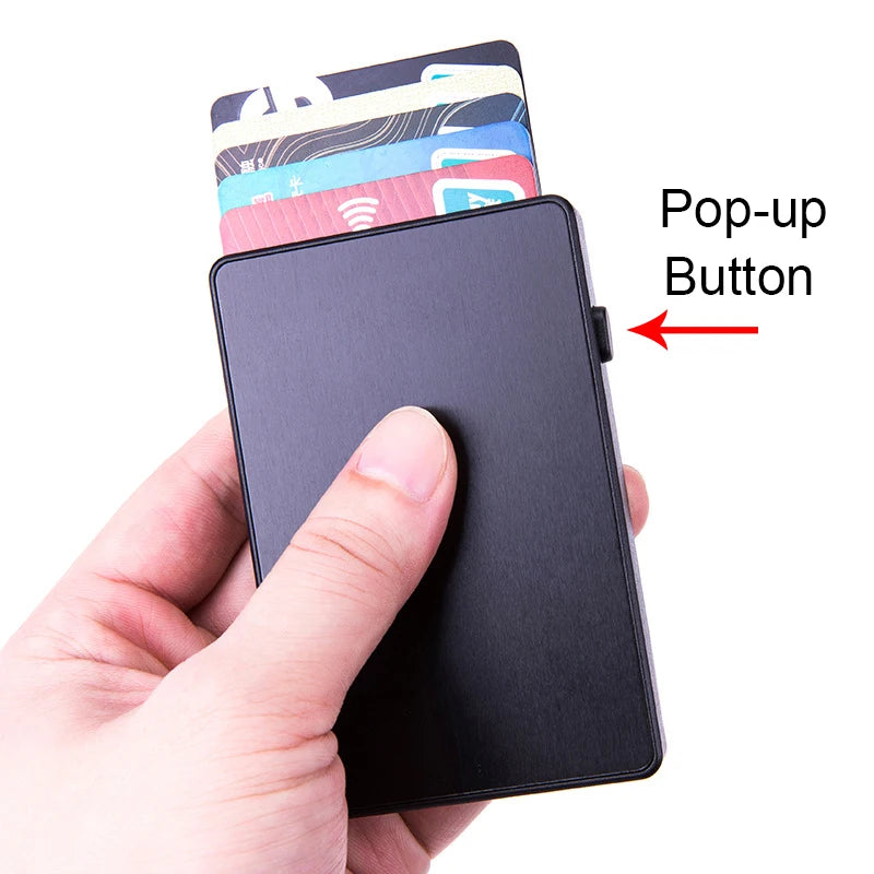 YUECIMIE Gold Thin Pop Up Card Holder