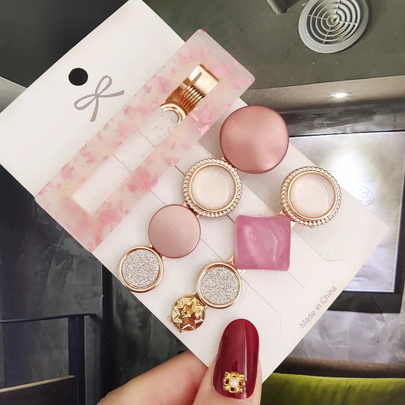 3/4pcs Set Pearl Hair Clip For Women