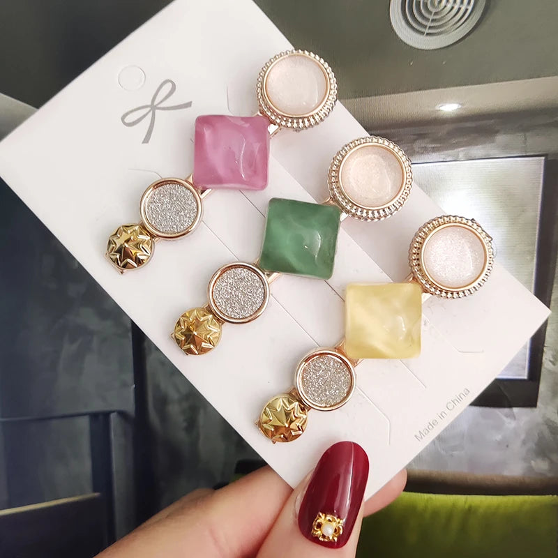 3/4pcs Set Pearl Hair Clip For Women