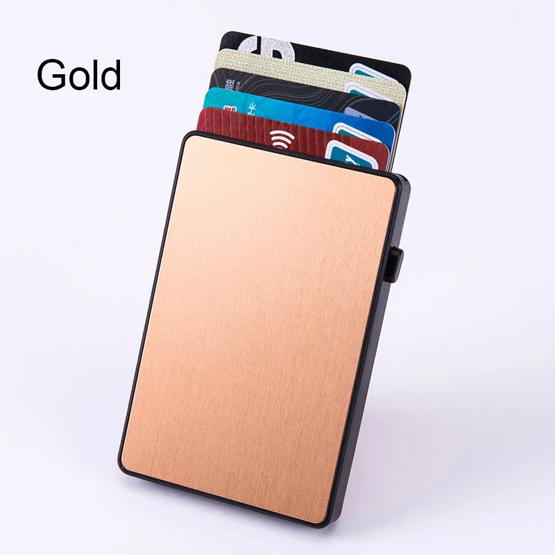 YUECIMIE Gold Thin Pop Up Card Holder
