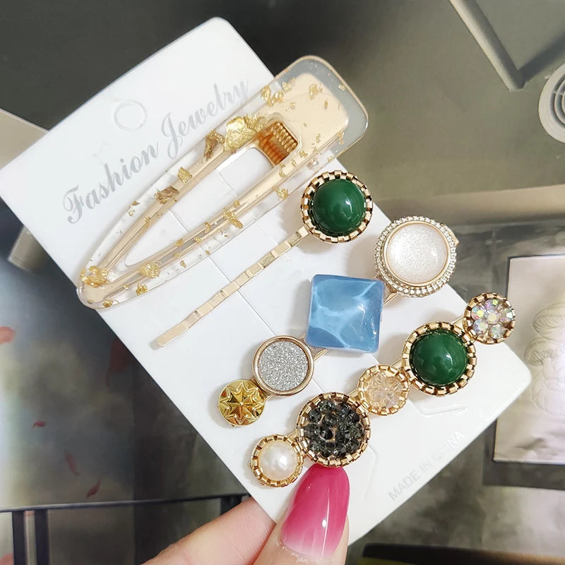 3/4pcs Set Pearl Hair Clip For Women
