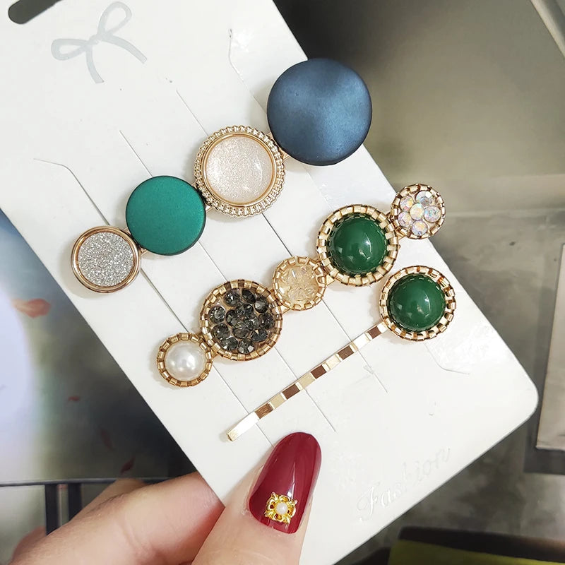 3/4pcs Set Pearl Hair Clip For Women