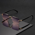 Rimless Rectangular Sunglasses