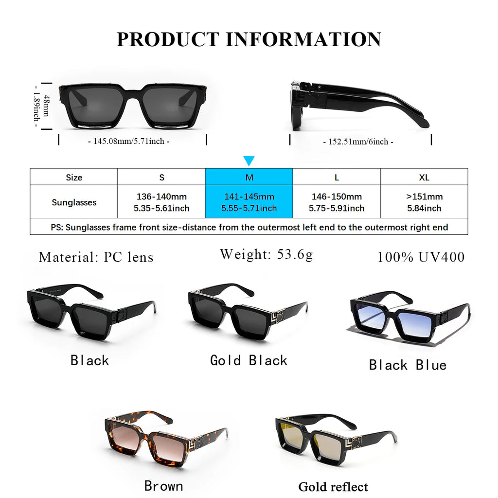 Ruiao Retro Black Sunglasses 2026