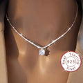 925 Sterling Silver Necklace Zircon