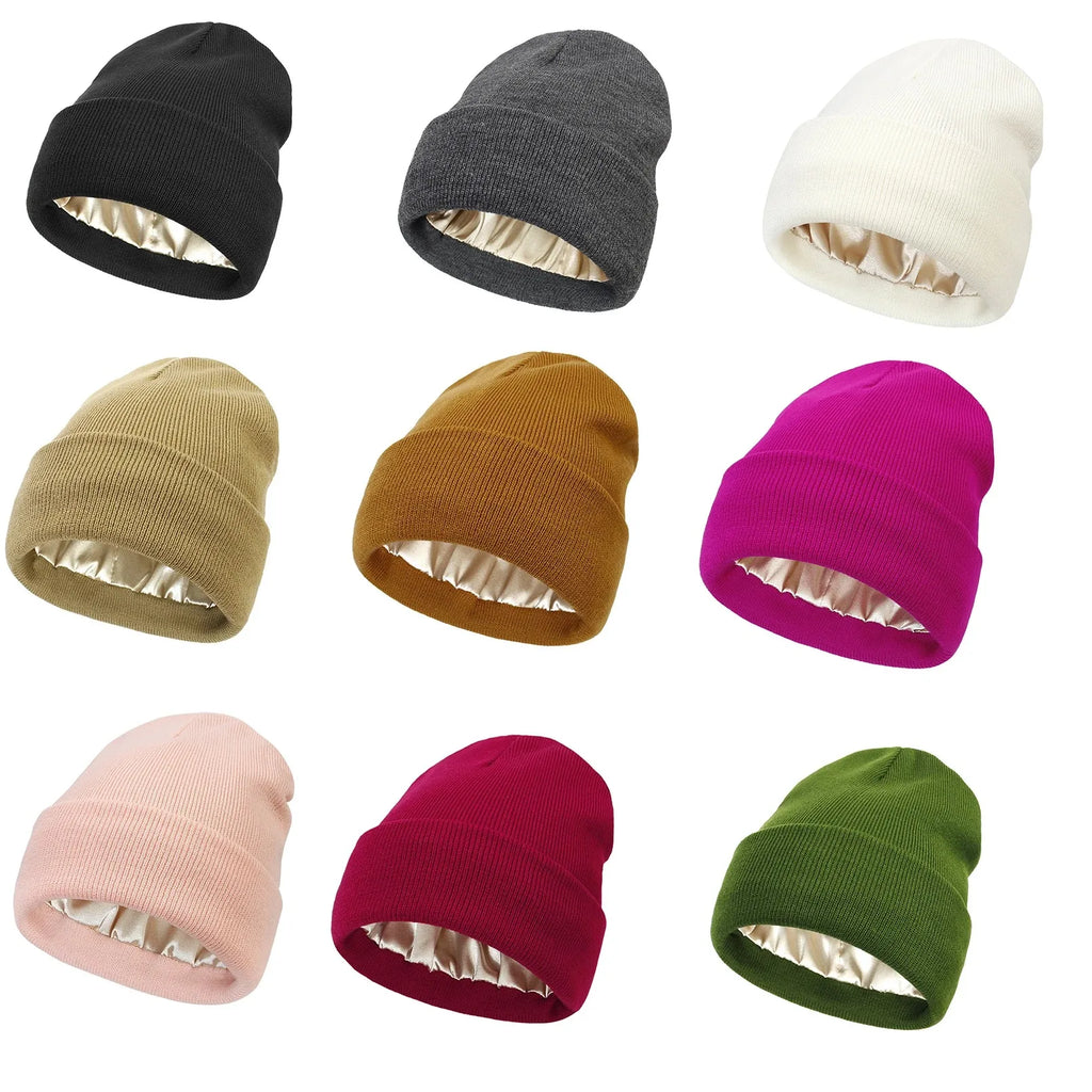 Unisex Satin Lined Beanie Hat