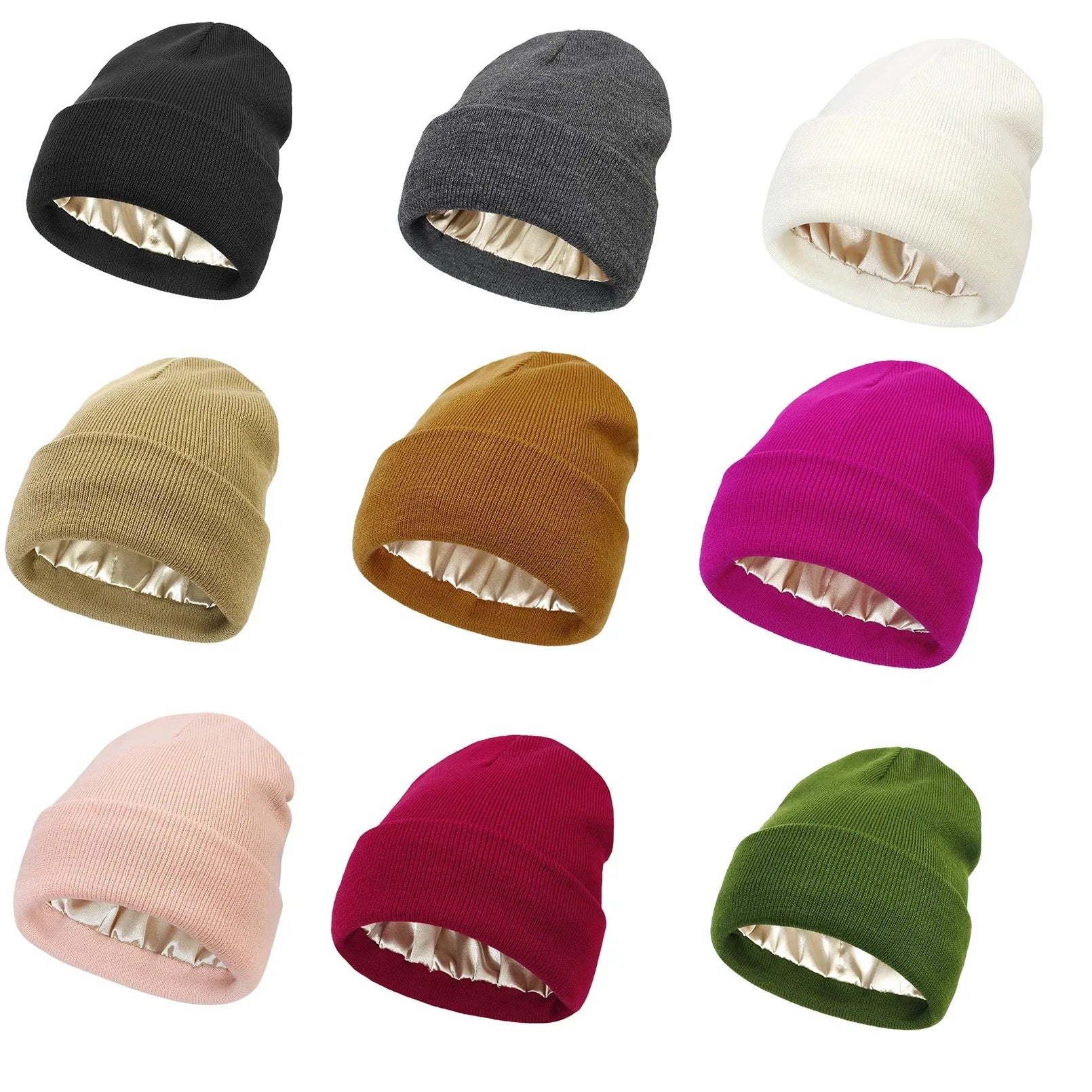 Unisex Satin Lined Beanie Hat