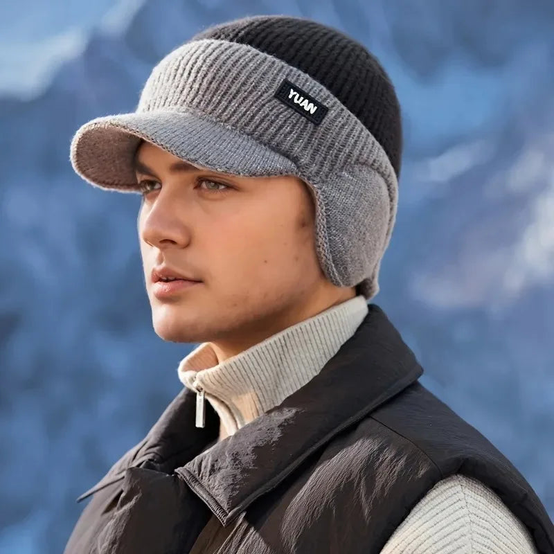 Dual-Tone Knit Baseball Cap - Outdoor Activities