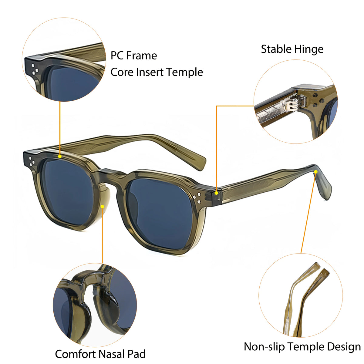 CATERSIDE Fashion Men Sunglasses