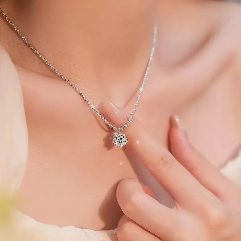 925 Sterling Silver Necklace Zircon