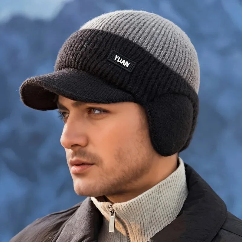 Dual-Tone Knit Baseball Cap - Outdoor Activities