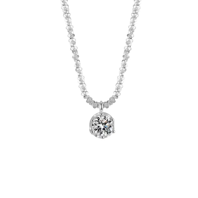 925 Sterling Silver Necklace Zircon