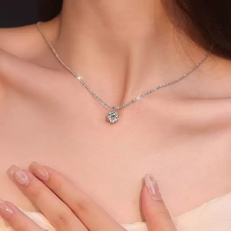 925 Sterling Silver Necklace Zircon