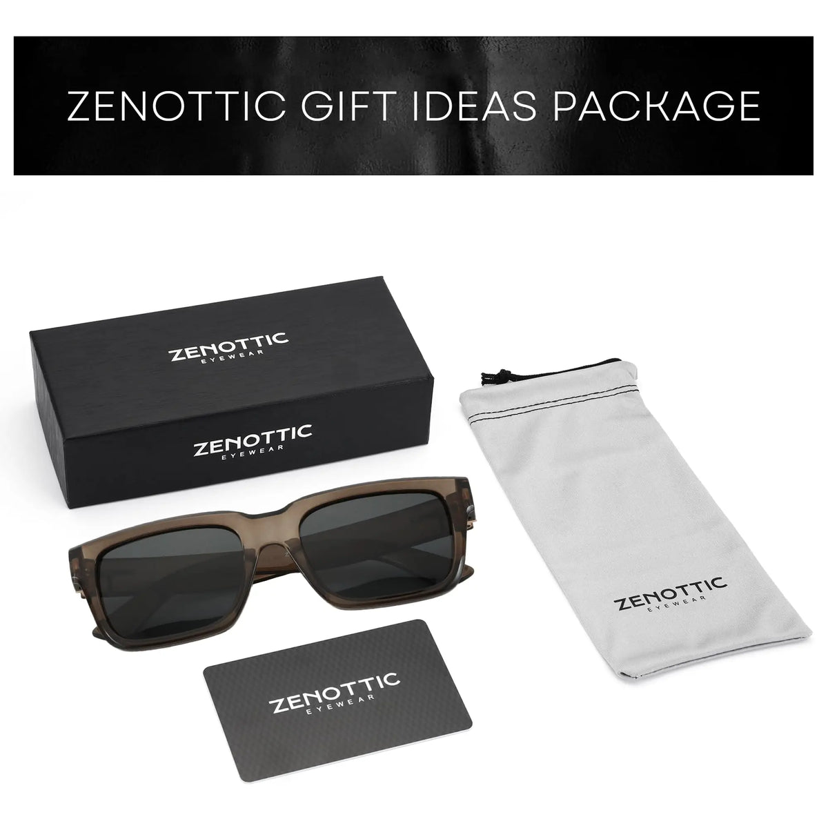 ZENOTTIC Retro Rectangle Sunglasses