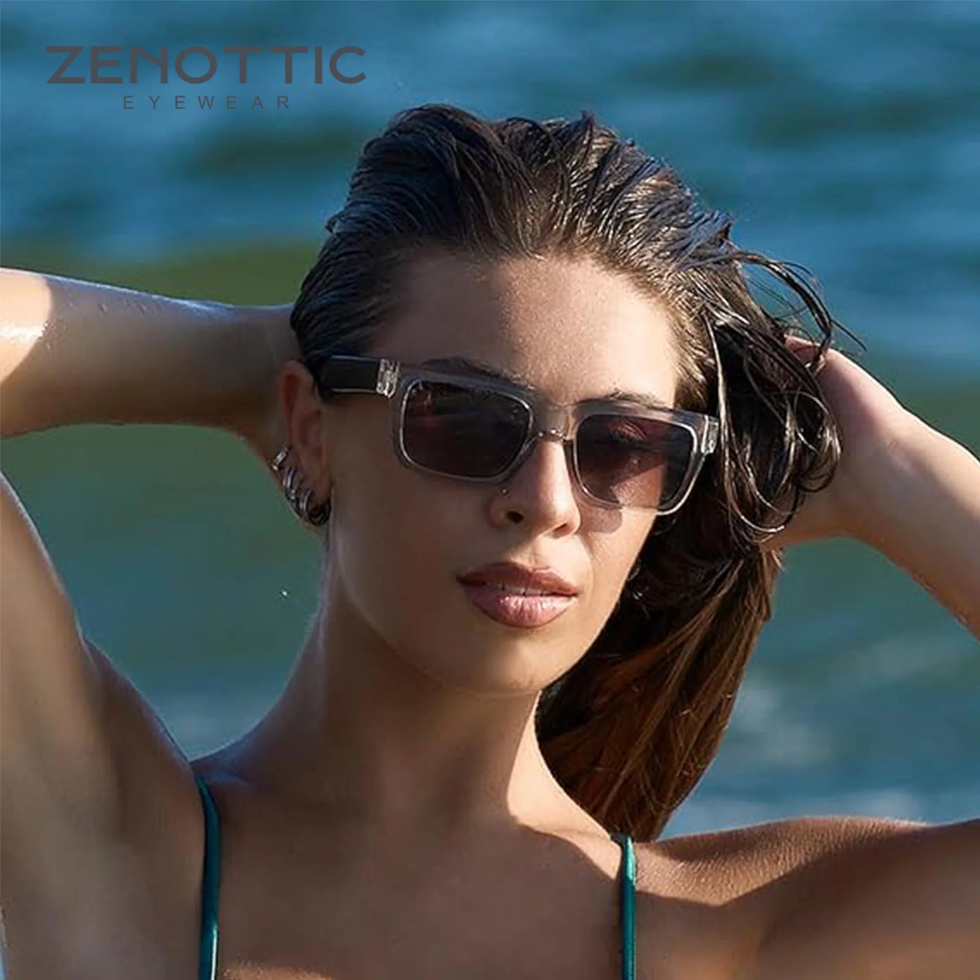 ZENOTTIC Retro Rectangle Sunglasses