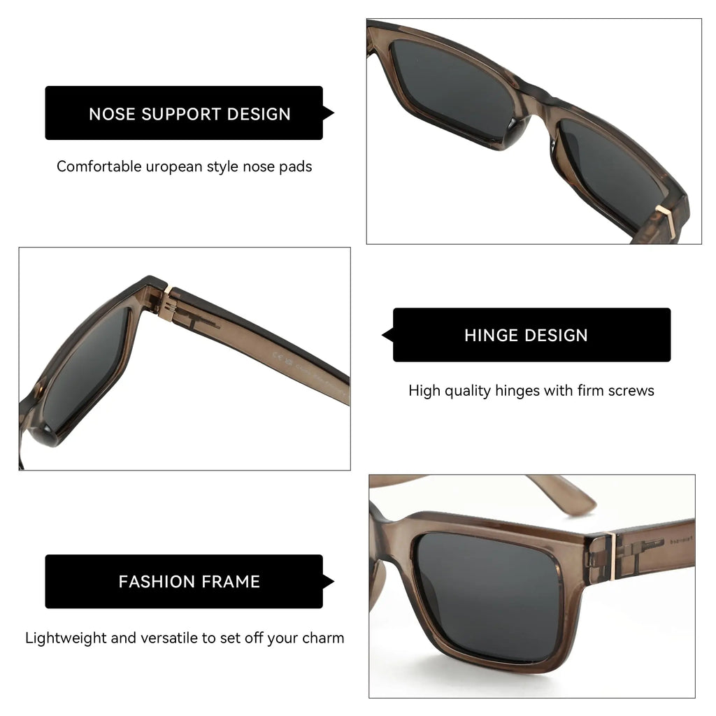 ZENOTTIC Retro Rectangle Sunglasses